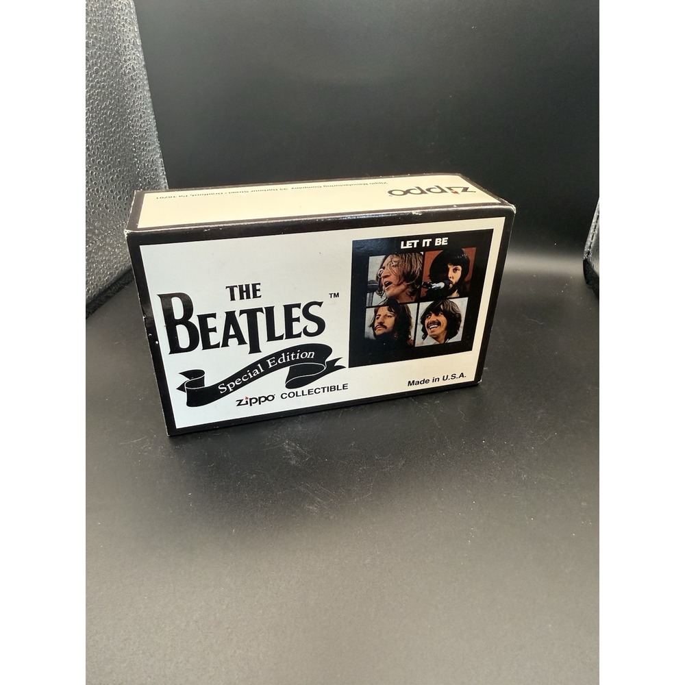 Zippo Beatles Let It Be‎ Lighter Gift Set w/ Keychain Tin Box 1996 Collectible